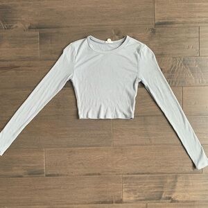 Garage rubbed longsleeve light blue grey